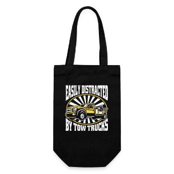 Easily Distracted By Tow Trucks Tow Truck - Gift Bag for Bottles - black - Front