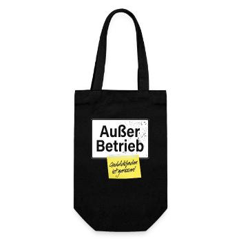 Außer Betrieb Geduldsfaden Gerissen Geduld Büro - Geschenkbeutel für Flaschen - Schwarz - Vorne