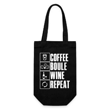 Café Boule Vin Ripeat Dicton pour Bouler - Sac à bouteille - noir - Devant