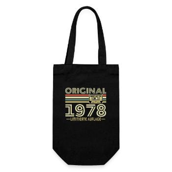 Original 1978 Jahrgang Vintage Geburtstag Retro - Geschenkbeutel für Flaschen - Schwarz - Vorne