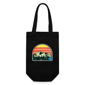 Mountain Bear Gift Humor - Gift Bag for Bottles - black - Front