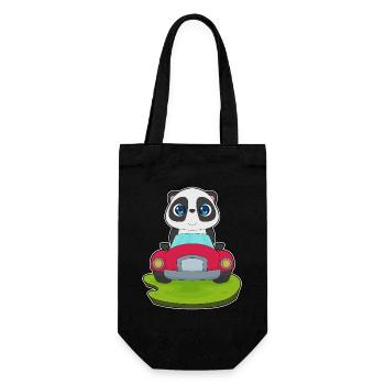 Panda Car - Gift Bag for Bottles - black - Front