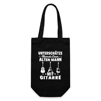 Unterschätze Alten Mann Gitarre - Geschenkbeutel für Flaschen - Schwarz - Vorne