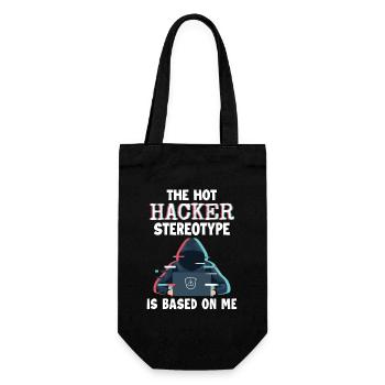 Hacker Stereotype is Based On Me Phishing Sniffer - Geschenkbeutel für Flaschen - Schwarz - Vorne