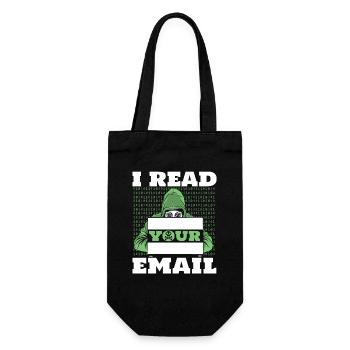 Je lis votre e-mail Sniffer Social Engineering - Sac à bouteille - noir - Devant