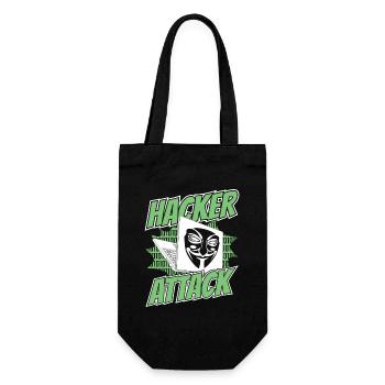 Attaque de hacker Social Engineering Phishing Sniffer - Sac à bouteille - noir - Devant