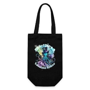 Fashion sense Octophus with top hat - Gift Bag for Bottles - black - Front