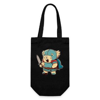 Mad warrior with sword - Gift Bag for Bottles - black - Front
