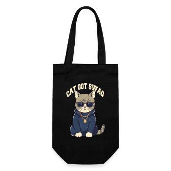 Got Swag Cat with Sunglasses - Gift Bag for Bottles - black - Front