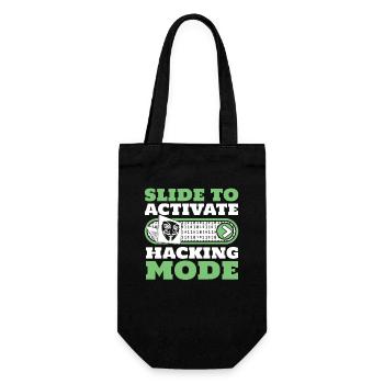 Slide To Activate Hacking Mode Phishing Sniffer - Geschenkbeutel für Flaschen - Schwarz - Vorne