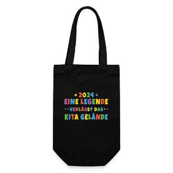 2024 Eine Legende Kita Absolvent - Geschenkbeutel für Flaschen - Schwarz - Vorne
