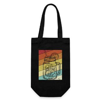 Retro Lemonade Lemonade Lover - Gift Bag for Bottles - black - Front