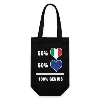 Europe et Italie 100% drapeaux fantastiques - Sac à bouteille - noir - Devant
