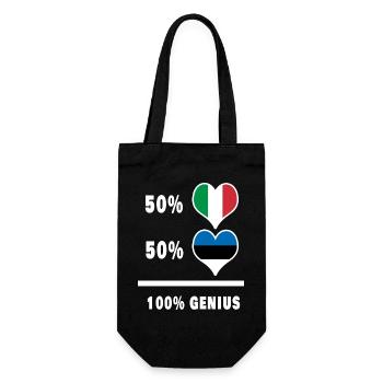 Estonia and Italy 100% fantastic flags - Gift Bag for Bottles - black - Front