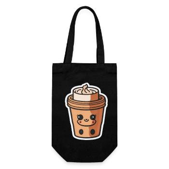 Kaffee - Geschenkbeutel für Flaschen - Schwarz - Vorne