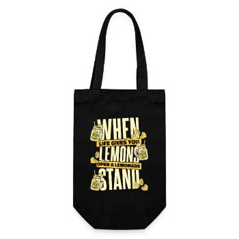 Quand la vie vous donne des citrons Open Stand de limonade - Sac à bouteille - noir - Devant