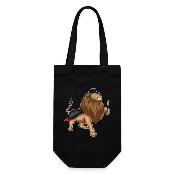 Lion Wizard Wand - Gift Bag for Bottles - black - Front