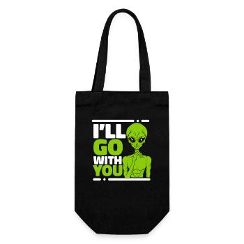I'll Go With You Ufo Conspiracy Extraterrestrial - Gift Bag for Bottles - black - Front