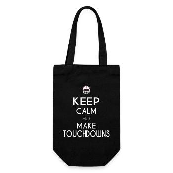 Keep Calm and Make Touchdowns - Geschenkbeutel für Flaschen - Schwarz - Vorne