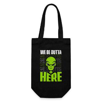Nous sommes ici Conspiration extraterrestre OVNI - Sac à bouteille - noir - Devant