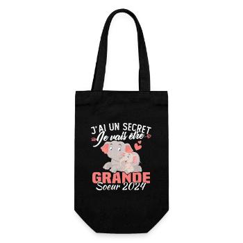 J'ai un secret Je Vais Être Grande Soeur 2024 - Sac à bouteille - noir - Devant