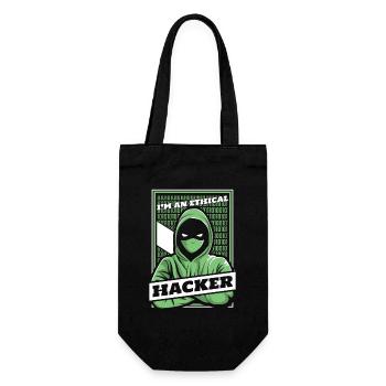 I'm An Ethical Hacker Social Engineering Phishing - Gift Bag for Bottles - black - Front