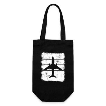 Croquis de l’avion - Sac à bouteille - noir - Devant