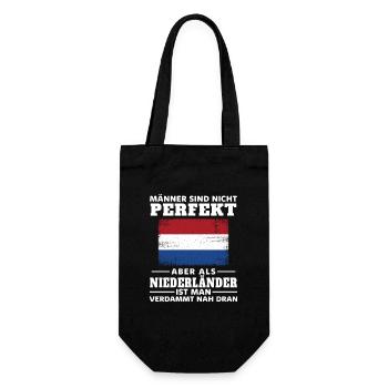 Holland Niederlande Niederländer Niederländisches - Geschenkbeutel für Flaschen - Schwarz - Vorne