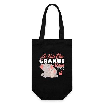 Je Vais Être Grande Sœur 2024, Annonce Grossesse - Sac à bouteille - noir - Devant