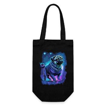 Pug Dog Midnight Magic - Gift Bag for Bottles - black - Front