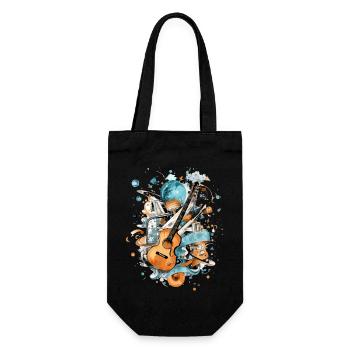 Ein musikalisches Universum - Geschenkbeutel für Flaschen - Schwarz - Vorne