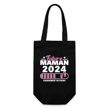 Future maman 2024 chargement en cours - Sac à bouteille - noir - Devant