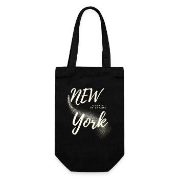 Motivierende New York Skyline Schriftart - Geschenkbeutel für Flaschen - Schwarz - Vorne