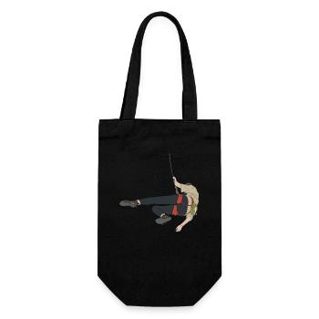 Sportklettern Speedklettern Alpinklettern Kraxler - Geschenkbeutel für Flaschen - Schwarz - Vorne