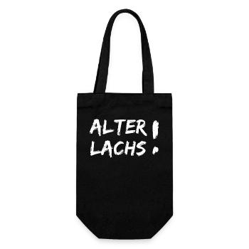 alter lachs - Geschenkbeutel für Flaschen - Schwarz - Vorne