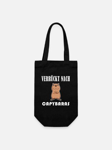 Capybara Wasserschwein Capybaras - Geschenkbeutel für Flaschen - Schwarz