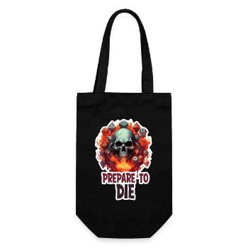 Prepare to Die – Cube & Skull RPG - Gift Bag for Bottles - black - Front