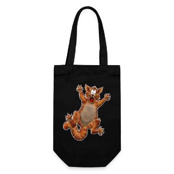 Crazy Cat - Gift Bag for Bottles - black - Front