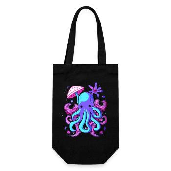 Octo Jelly Oktopus Meerestier - Geschenkbeutel für Flaschen - Schwarz - Vorne
