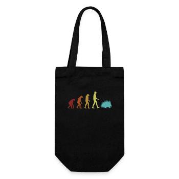Porcupine Evolution Hystricidae Spiked Animal - Gift Bag for Bottles - black - Front