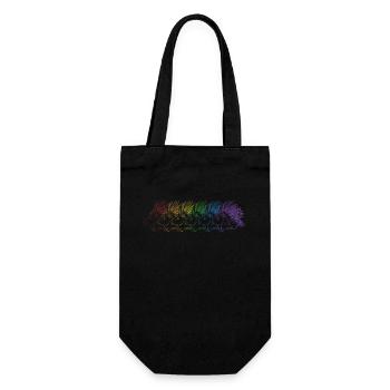 Porcupine LGBT Rainbow Spiked Animal Hystricidae - Gift Bag for Bottles - black - Front