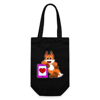Fuchs Herz - Geschenkbeutel für Flaschen - Schwarz - Vorne
