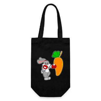 Rabbit Boxer Punching Bag Boxing - Gift Bag for Bottles - black - Front