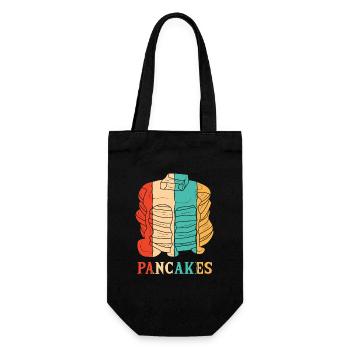 Retro-Rezepte Griddlecake Flapjack Lover Pfannkuchen - Geschenkbeutel für Flaschen - Schwarz - Vorne