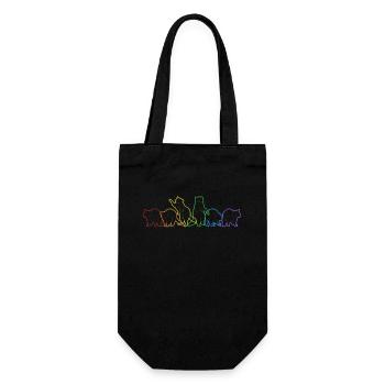 Waschbär LGBT Regenbogen Trash Panda Königin Freund - Geschenkbeutel für Flaschen - Schwarz - Vorne