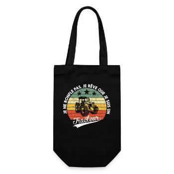 Cadeau Fermier Tracteur Agriculteur Humour - Sac à bouteille - noir - Devant