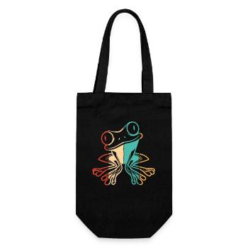 Rétro Agalychnis Callidryas Pet Lover Yeux rouges - Sac à bouteille - noir - Devant