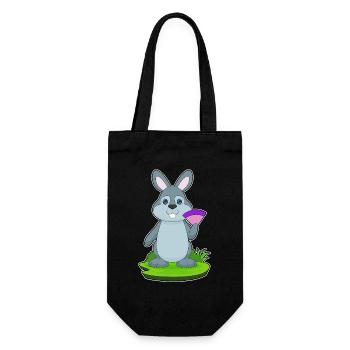 Rabbit hand fan - Gift Bag for Bottles - black - Front