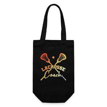 Lacrosse Trainer - Geschenkbeutel für Flaschen - Schwarz - Vorne