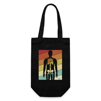 Retro Radiology Nurse X-Ray Technician Radiologist - Gift Bag for Bottles - black - Front